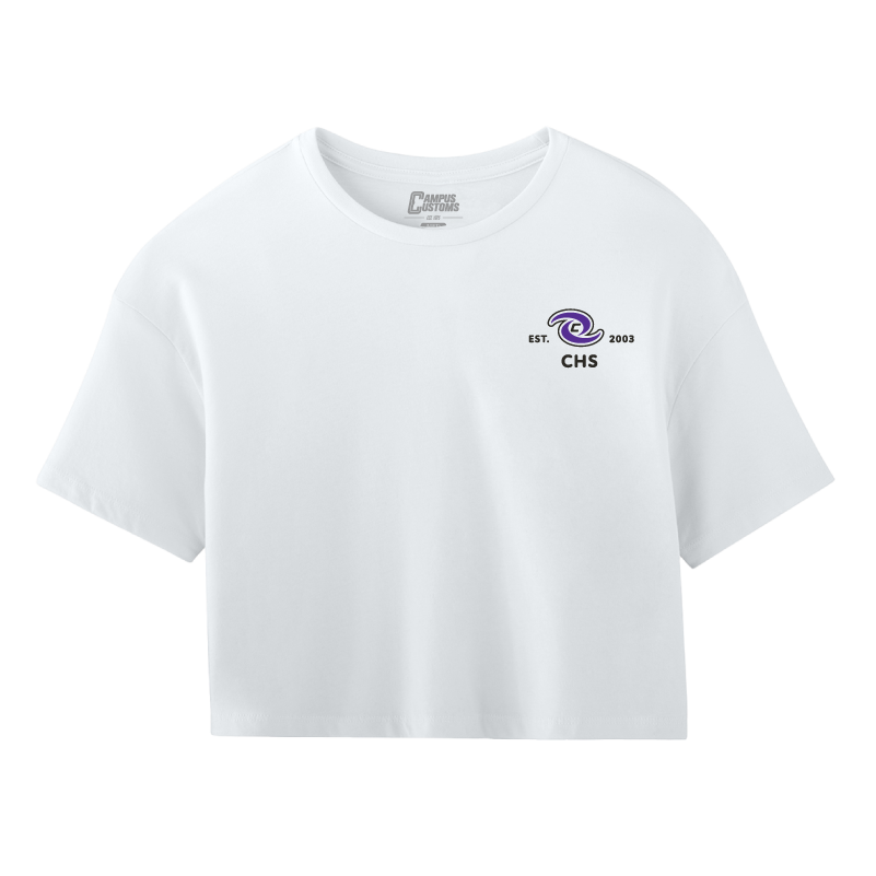 Womens CHS Palm Tree Cropped T-Shirt